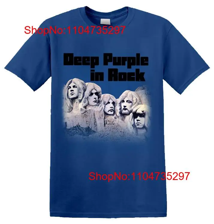 Vintage Fashion Jersey - สีม่วงเข้ม 'In Rock' เสื้อยืด vintage Washed