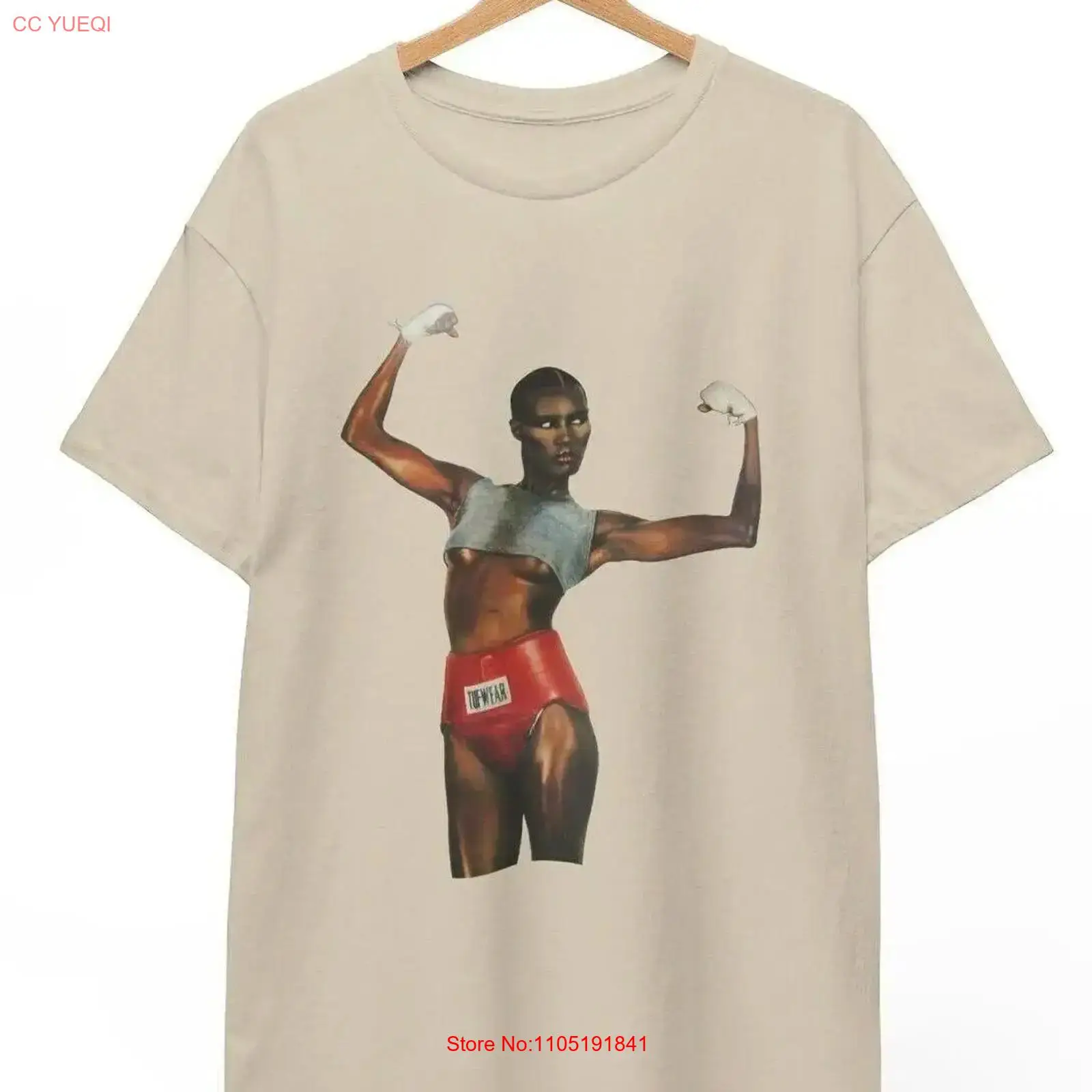 Vintage Fashion Jersey - เสื้อยืดลายกราฟิกสไตล์วินเทจ ยี่ห้อ Grace Jones รุ่น Pull