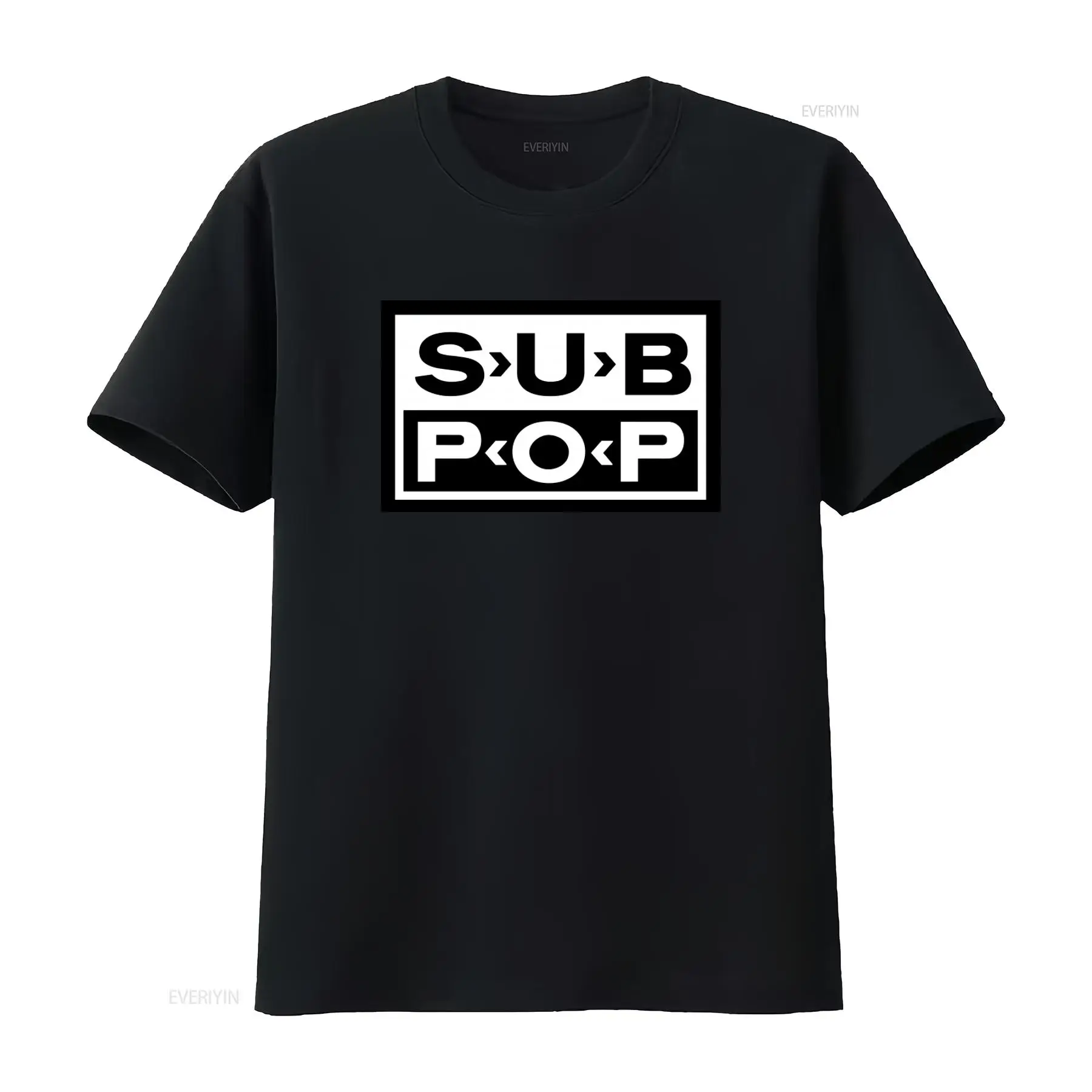 เสื้อยืดโลโก้ Sub Pop สีดำ พิม - Vintage Fashion Jersey บทวิจารณ์และราคา