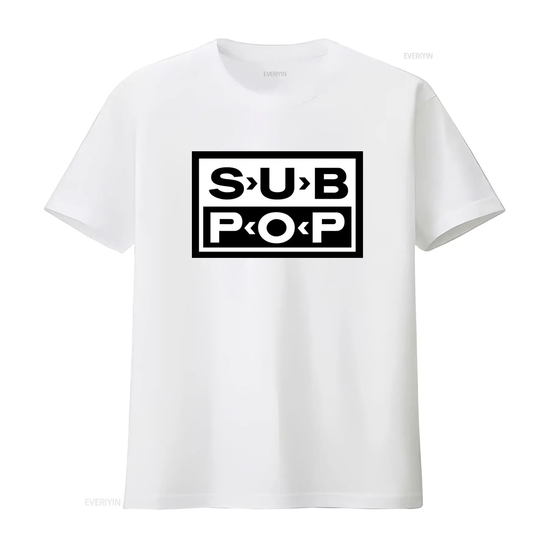 เสื้อยืดโลโก้ Sub Pop สีดำ พิม - Vintage Fashion Jersey บทวิจารณ์และราคา