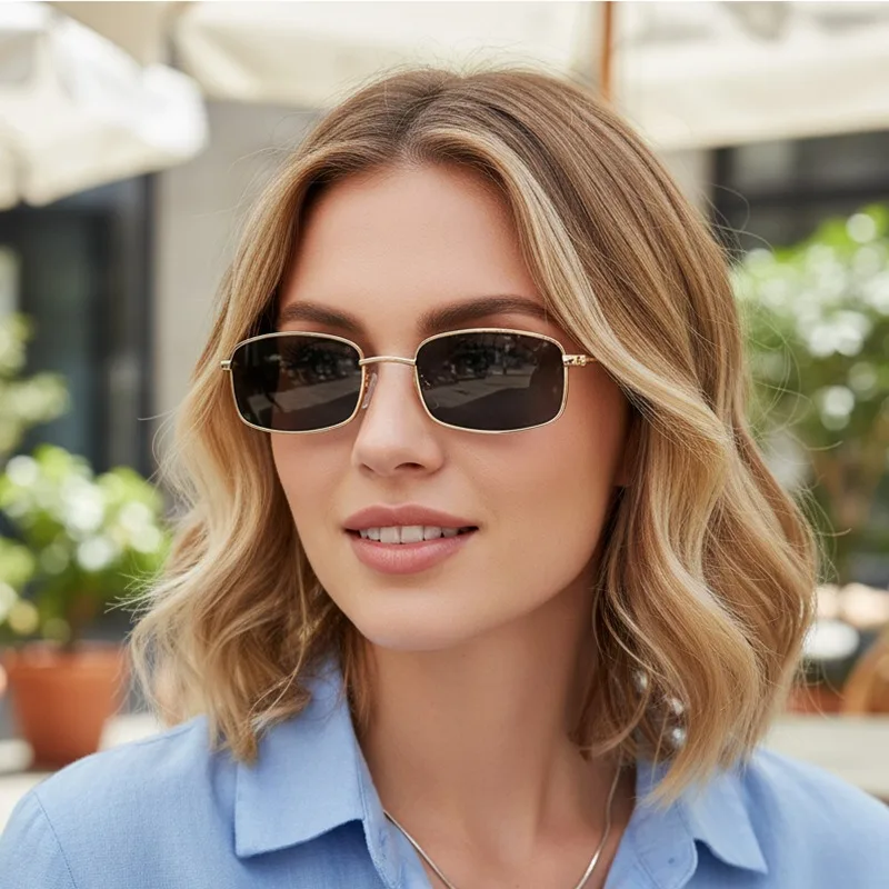 แว่นกันแดดทรงสี่เหลี่ยมเล็กใหม - Vintage Outdoor Fashion บทวิจารณ์และราคา