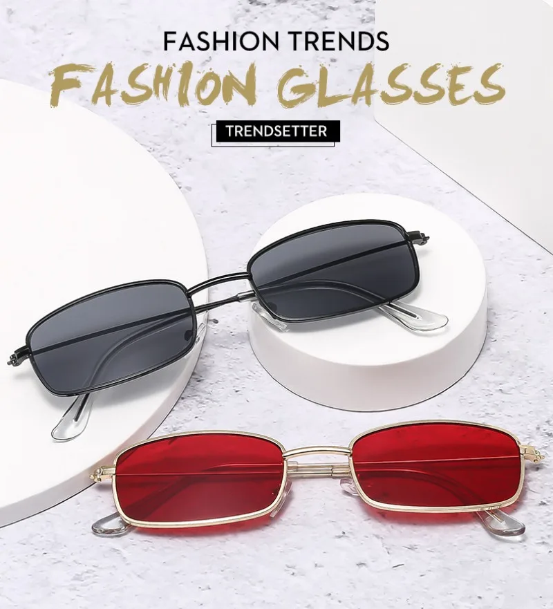 แว่นกันแดดทรงสี่เหลี่ยมเล็กใหม - Vintage Outdoor Fashion บทวิจารณ์และราคา