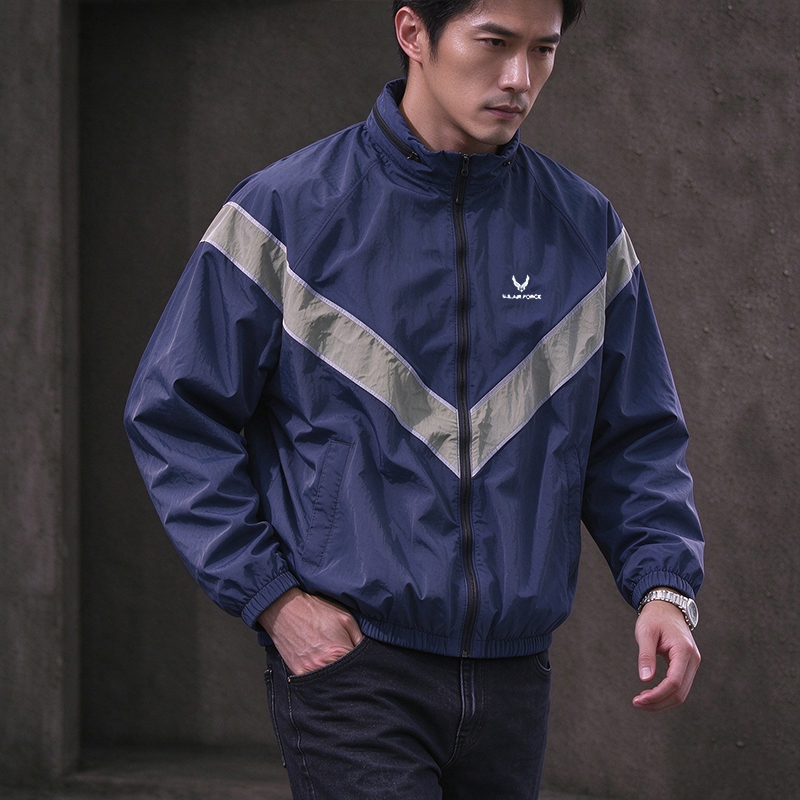 เสื้อแจ็คเก็ตกันลมสไตล์ทหารวิน - Vintage Windbreaker Nylon บทวิจารณ์และราคา