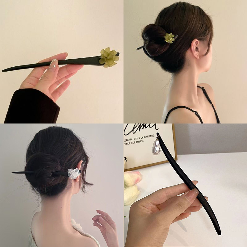 วินเทจสไตล์จีนไม้ดอกไม้ผม Stic - Vintage Fashion Online บทวิจารณ์และราคา